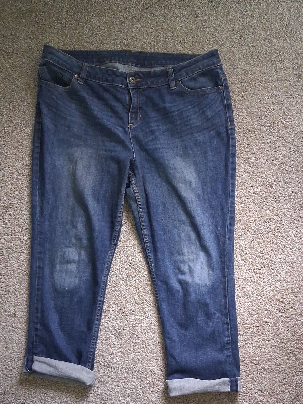 Simply Vera Vera Wang Straight Leg Crop Jeans 16 Excellent Condition